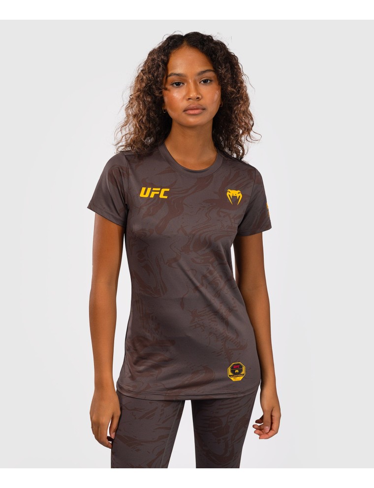 Top Choice UFC Fusion by Venum Fight Week Women Dry-Tech T-Shirt - Earthen Brown Available for Immediate Shipping