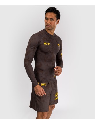 Top Choice UFC Fusion by Venum Fight Week Men Performance Long Sleeve Rashguard - Earthen Brown Available for Immediate Shipping