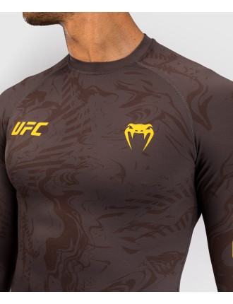 Top Choice UFC Fusion by Venum Fight Week Men Performance Long Sleeve Rashguard - Earthen Brown Available for Immediate Shipping