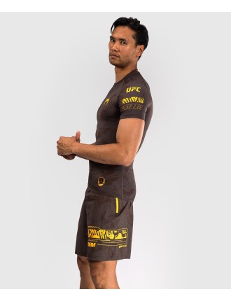 Top Choice UFC Fusion by Venum Fight Week Men Performance Short Sleeve Rashguard - Earthen Brown Ready for Shipment