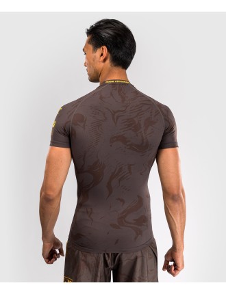 Top Choice UFC Fusion by Venum Fight Week Men Performance Short Sleeve Rashguard - Earthen Brown Ready for Shipment