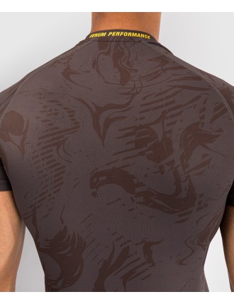 Top Choice UFC Fusion by Venum Fight Week Men Performance Short Sleeve Rashguard - Earthen Brown Ready for Shipment