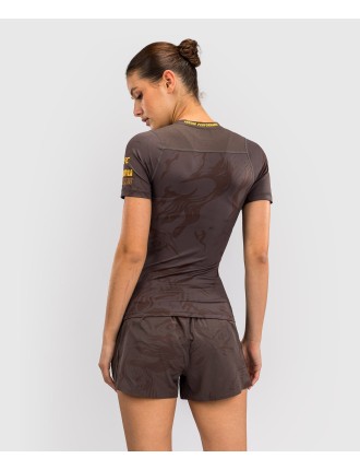 Top Choice UFC Fusion by Venum Fight Week Women Performance Short Sleeve Rashguard - Solid Earthen Brown Limited Stock