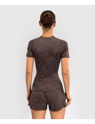 Top Choice UFC Fusion by Venum Fight Week Women Performance Short Sleeve Rashguard - Solid Earthen Brown Limited Stock