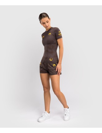 Top Choice UFC Fusion by Venum Fight Week Women Performance Short Sleeve Rashguard - Solid Earthen Brown Limited Stock