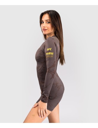 Top Choice UFC Fusion by Venum Fight Week Women Performance Long Sleeve Rashguard - Earthen Brown