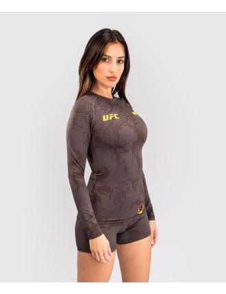 Top Choice UFC Fusion by Venum Fight Week Women Performance Long Sleeve Rashguard - Earthen Brown