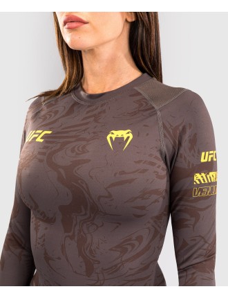 Top Choice UFC Fusion by Venum Fight Week Women Performance Long Sleeve Rashguard - Earthen Brown