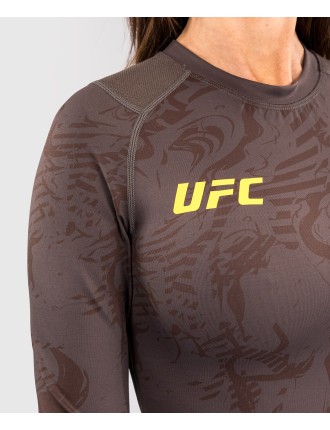 Top Choice UFC Fusion by Venum Fight Week Women Performance Long Sleeve Rashguard - Earthen Brown