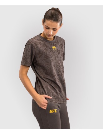 Top Choice UFC Fusion by Venum Fight Week Women Short Sleeve Cotton T-Shirt - Earthen Brown New Release