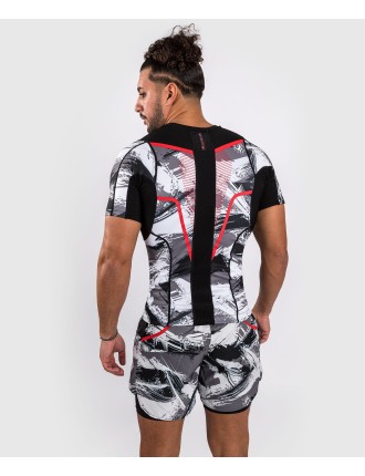 Top Choice Venum Electron 3.0 Short Sleeve Rashguard - Grey/Red