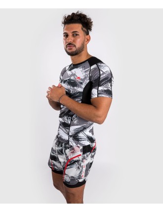 Top Choice Venum Electron 3.0 Short Sleeve Rashguard - Grey/Red