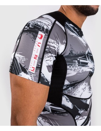 Top Choice Venum Electron 3.0 Short Sleeve Rashguard - Grey/Red