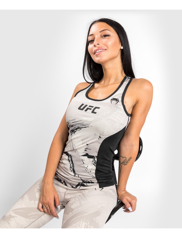 Top Choice UFC Venum Authentic Fight Week 2.0 Women Performance Tank Top - Sand/Black Latest Edition