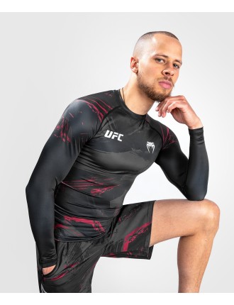 Top Choice UFC Venum Authentic Fight Week 2.0 Men Performance Long Sleeve Rash Guard - Black/Red Ready for Shipment