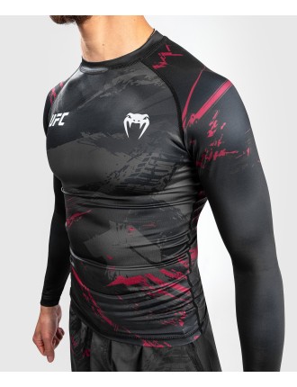 Top Choice UFC Venum Authentic Fight Week 2.0 Men Performance Long Sleeve Rash Guard - Black/Red Ready for Shipment