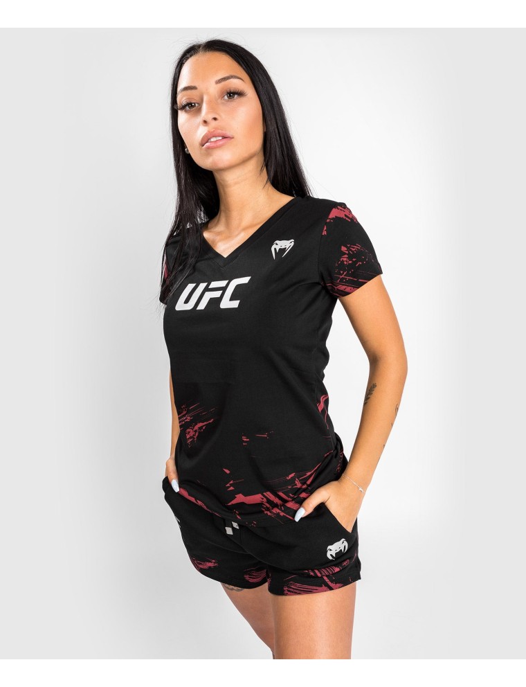 Top Choice UFC Venum Authentic Fight Week 2.0 Women Short Sleeve T-Shirt - Black/Red Ready for Shipment