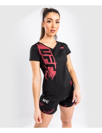 Top Choice UFC Venum Authentic Fight Week 2.0 Women Short Sleeve T-Shirt - Black/Red