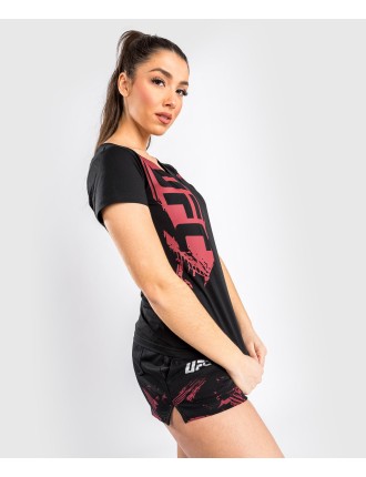 Top Choice UFC Venum Authentic Fight Week 2.0 Women Short Sleeve T-Shirt - Black/Red