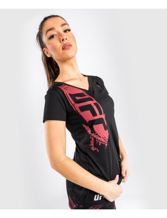 Top Choice UFC Venum Authentic Fight Week 2.0 Women Short Sleeve T-Shirt - Black/Red