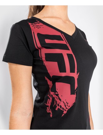 Top Choice UFC Venum Authentic Fight Week 2.0 Women Short Sleeve T-Shirt - Black/Red