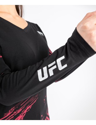 Top Choice UFC Venum Authentic Fight Week 2.0 Women Long Sleeve T-Shirt - Black/Red Fresh Release