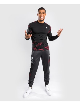 Top Choice UFC Venum Authentic Fight Week 2.0 Men Long Sleeve T-Shirt - Black/Red New Collection