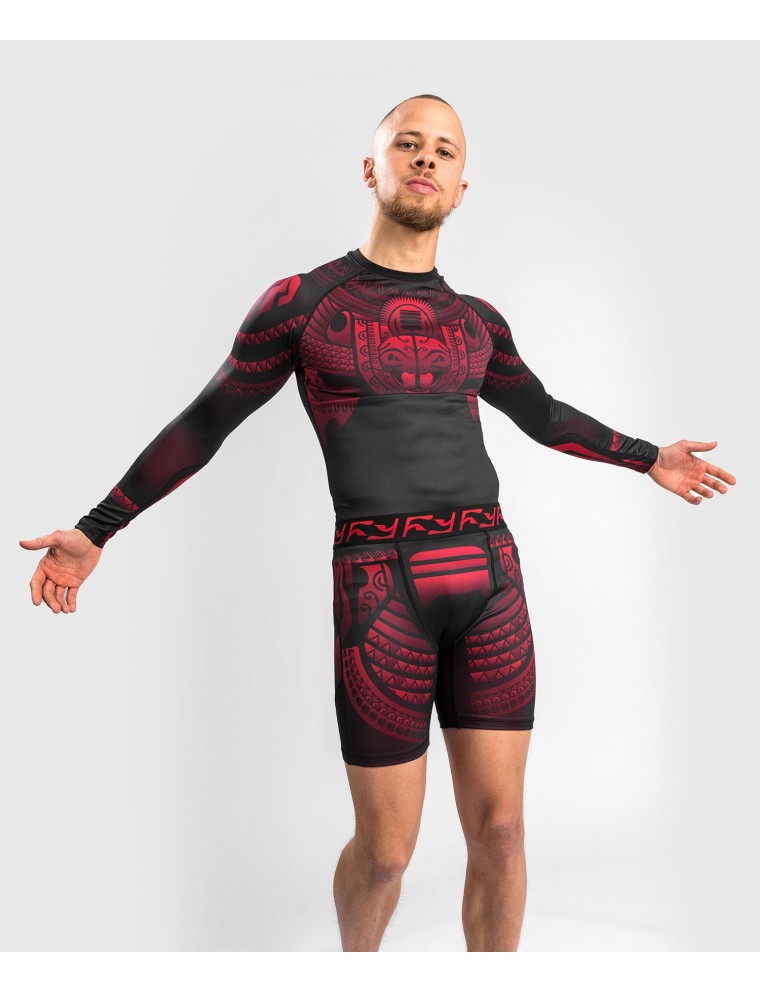 Top Choice Venum Nakahi Rashguard - Long Sleeves - Black/Red Just In