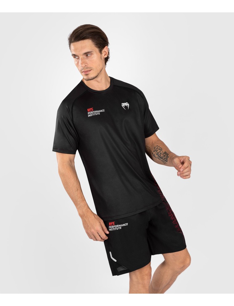 Top Choice UFC Venum Performance Institute 2.0 Men Dry-Tech Shirt - Black/Red New Release