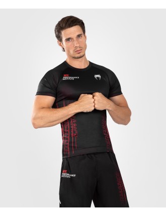 Top Choice UFC Venum Performance Institute 2.0 Men Short-Sleeve Rashguard - Black/Red Limited Stock