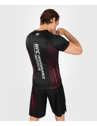 Top Choice UFC Venum Performance Institute 2.0 Men Short-Sleeve Rashguard - Black/Red Limited Stock