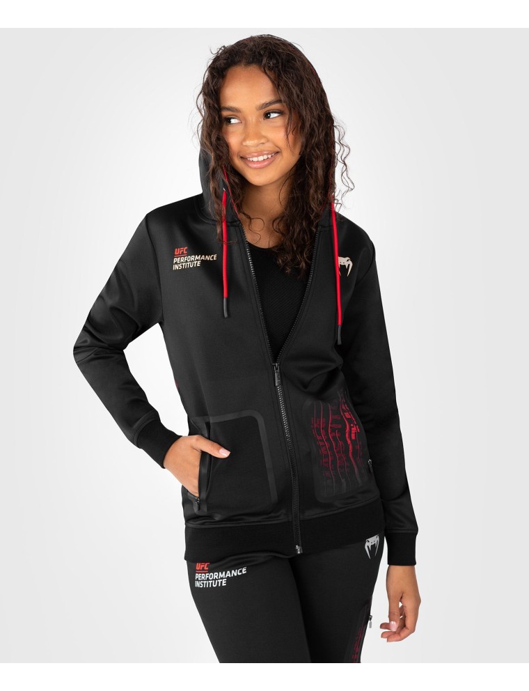 Top Choice UFC Venum Performance Institute 2.0 Women Zip Hoodie - Black/Red On Hand Now