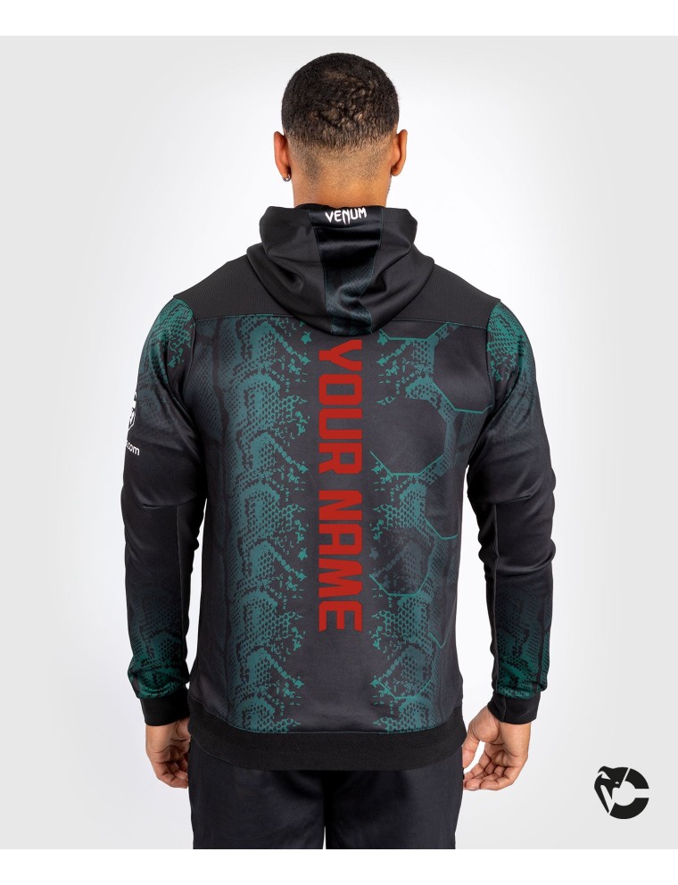 Top Choice UFC Adrenaline by Venum Personalized Authentic Fight Night Men's Walkout Hoodie - Emerald Edition - Green/Black In St