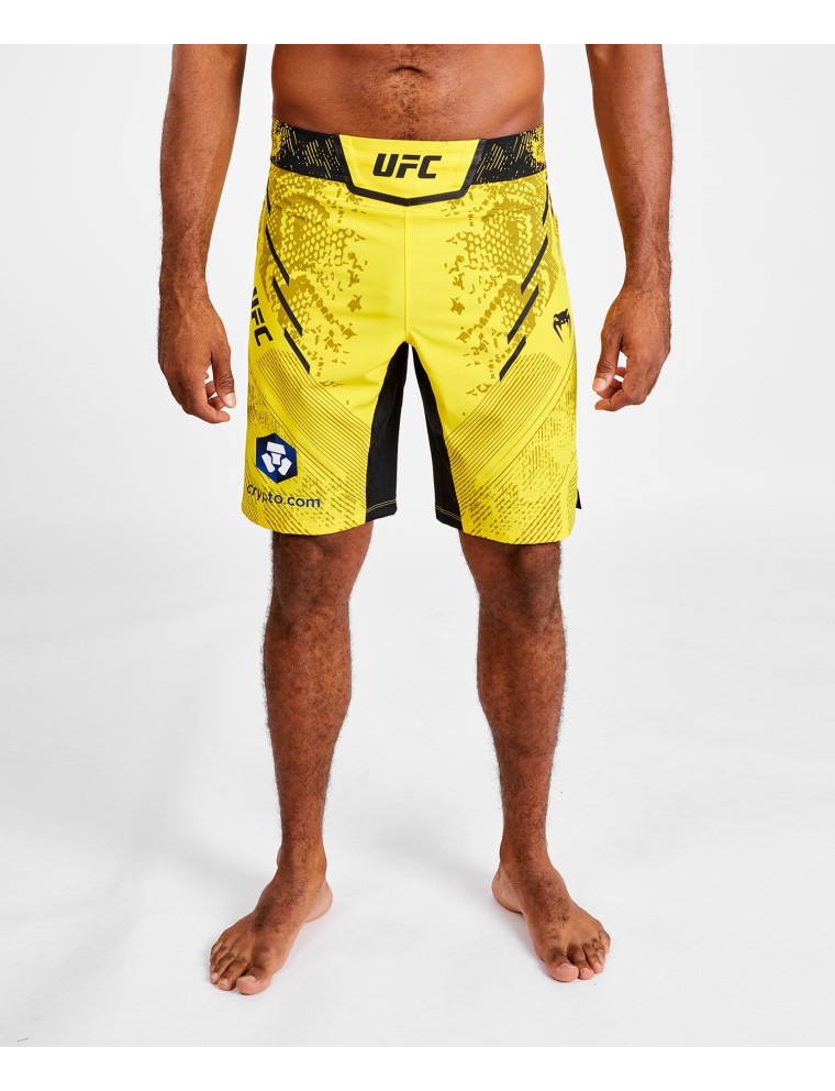 Top Choice UFC Adrenaline by Venum Authentic Fight Night Men's Fight Short - Long Fit - Yellow On Hand Now