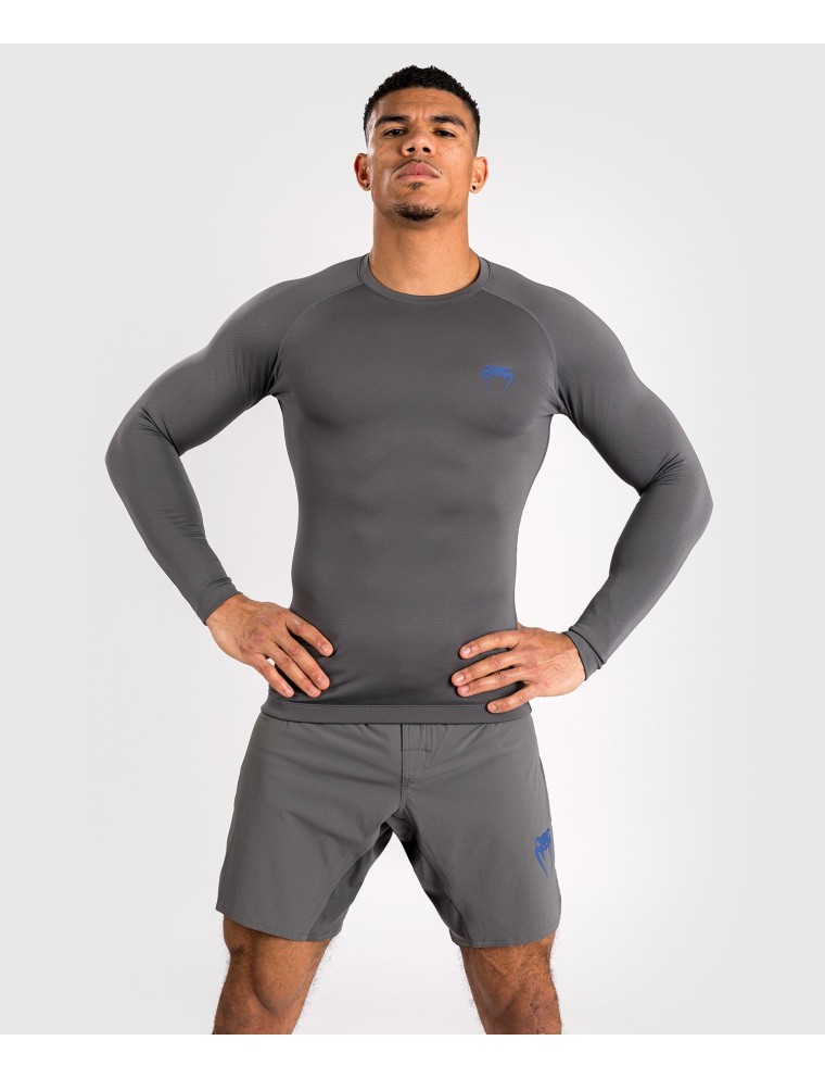 Top Choice Venum Contender Men Long Sleeve Rashguard - Grey On Hand Now