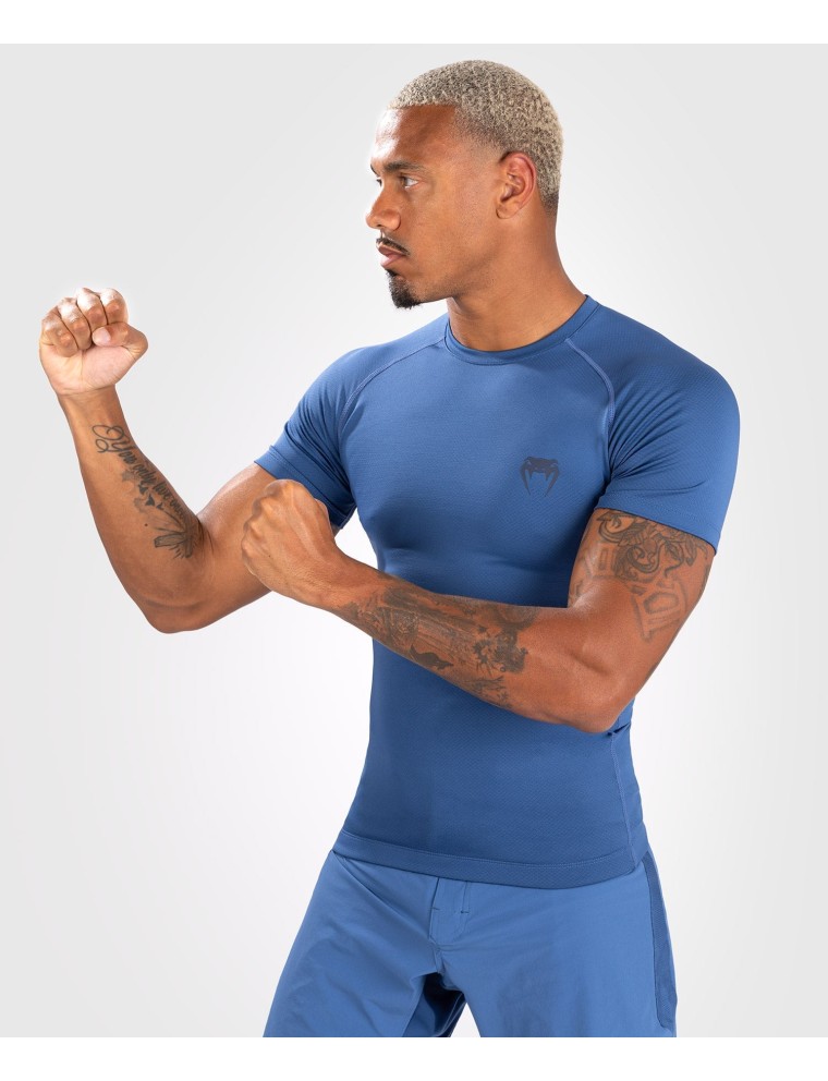 Top Choice Venum Contender Men Short Sleeve Rashguard - Blue Immediate Availability