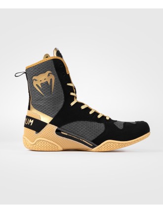 Top Choice Venum Elite Boxing Shoes - Black/Beige New Collection