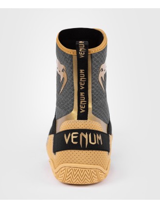 Top Choice Venum Elite Boxing Shoes - Black/Beige New Collection