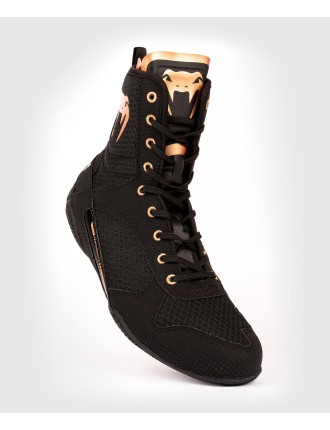 Top Choice Venum Elite Boxing Shoes ﾨC Black/Bronze New Stock