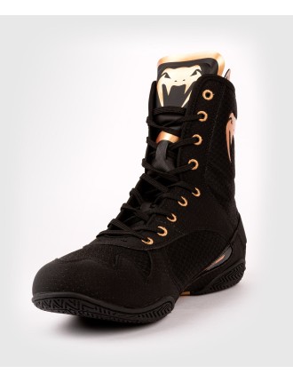 Top Choice Venum Elite Boxing Shoes ﾨC Black/Bronze New Stock