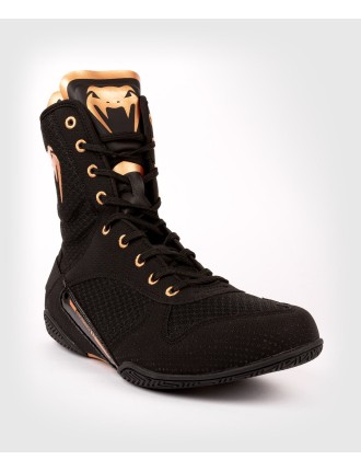 Top Choice Venum Elite Boxing Shoes ﾨC Black/Bronze New Stock