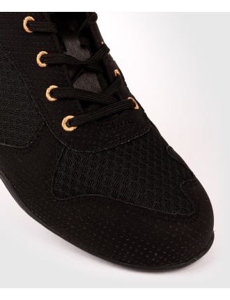 Top Choice Venum Elite Boxing Shoes ﾨC Black/Bronze New Stock