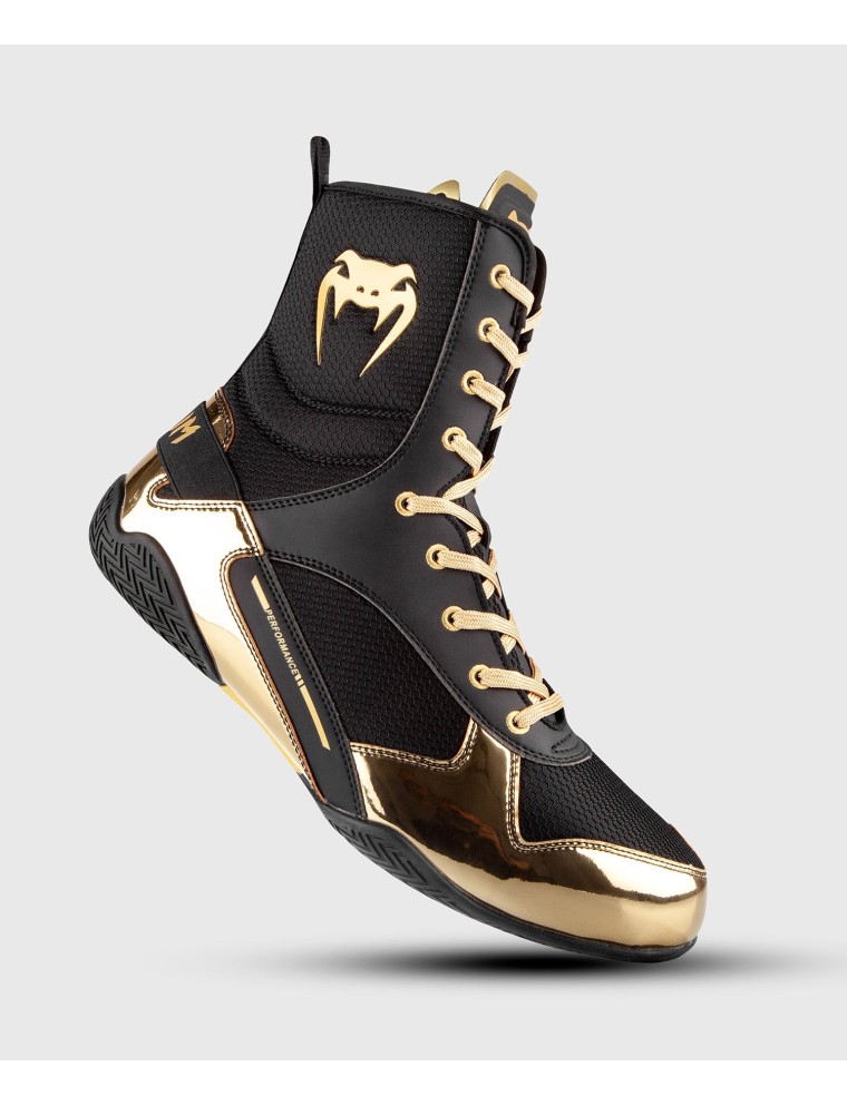 Top Choice Venum Elite Boxing Shoes - Black/Gold Just In