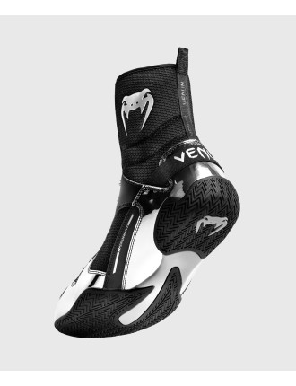 Top Choice Venum Elite Boxing Shoes - Black/Silver In Stock