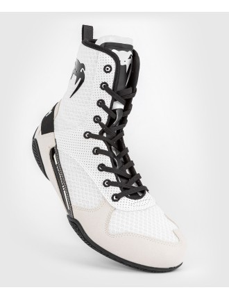 Top Choice Venum Elite Boxing Shoes - White/Black Fresh Release