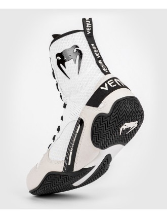 Top Choice Venum Elite Boxing Shoes - White/Black Fresh Release