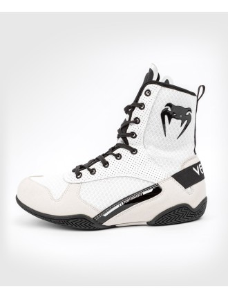 Top Choice Venum Elite Boxing Shoes - White/Black Fresh Release