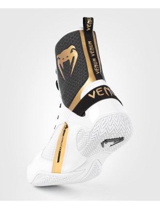 Top Choice Venum Elite Boxing Shoes - White/Black/Gold Limited Stock