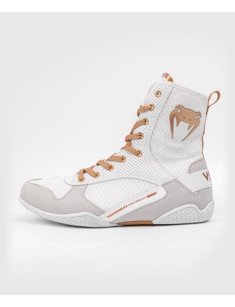 Top Choice Venum Elite Boxing Shoes - White/Gold Immediate Availability