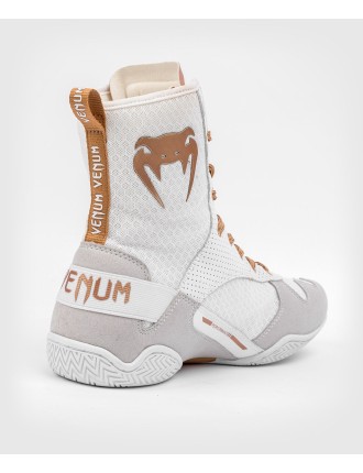 Top Choice Venum Elite Boxing Shoes - White/Gold Immediate Availability